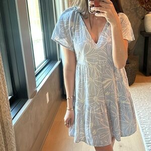 Universal Thread Light Blue Floral Mini Dress